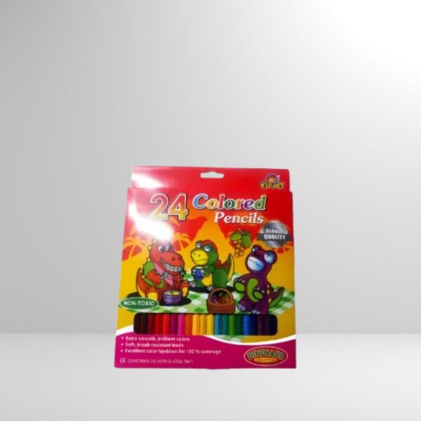 Kid Art Color Pencils Dinosaur Design - Image 2