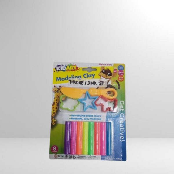 Kid Art Modeling Clay 100g + Stamp Molds + Knife