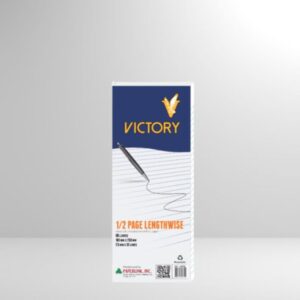 VICTORY White Quiz Pad 1/2 Lengthwise